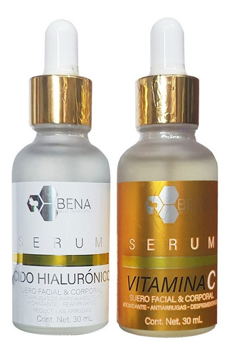 Kit Facial 3 Serum Acido Hialurónico Retinol Vitamina C Bena