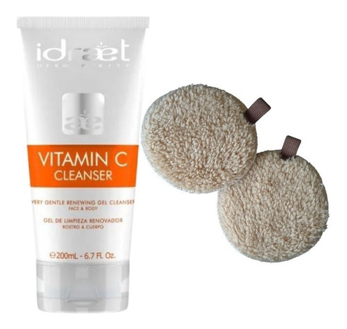 Idraet Gel Limpieza Vitamina C + 2 Discos Desmaquillante