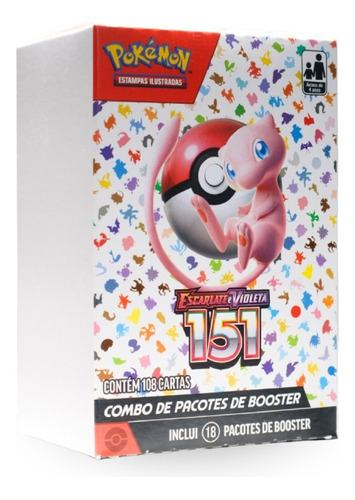 Combo De Pacotes 151 Pokemon Tcg 18 Booster Mini Display Box