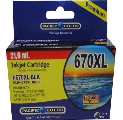 Cartucho De Tinta Alternativo Hp 670xl Black