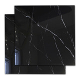 Porcelanato Pulido Negro Marquina 60x60 Rectificado 1era Cal