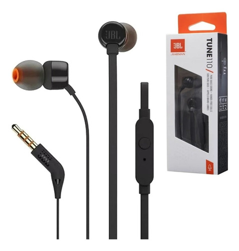 Fone De Ouvido In-ear Jbl Tune 110 Preto