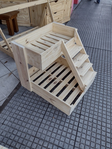 Cama Para Perros O Gatos De Madera Factory Pino