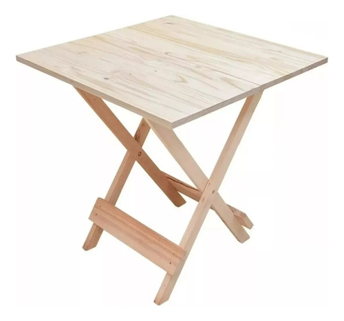 Mesa Dobravel De Madeira Pinus 70x70cm