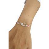 Pulsera De Plata 925  Cristal Modelo Infinito/amor