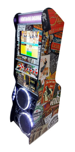 Maquina De Musica Jukebox 17 Polegadas Em Led Vintage Drinks