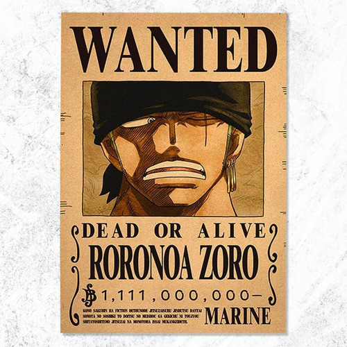 Poster One Piece Wanted A3 28,5 X 42cm 
