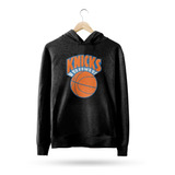  Buzo Canguro Nba New York Knicks Logo Vintage Negro