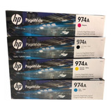 Pack Kit 4 Cartuchos 974a Hp Originales Facturados C M Y Bk