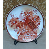 Manyantiques - Fino Plato Porcelana Tsuji Naranja