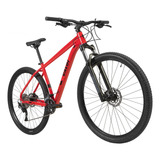 Mountain Bike Caloi Explorer Expert 2021 Aro 29 13  20v Freios De Disco Hidráulico Câmbios Shimano Deore M4100 Y Shimano Deore M5120 Shadow Plus Cor Vermelho