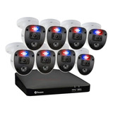 Swann Sistema De Seguridad De 8 Cámaras Con Luz, Alexa 1tb