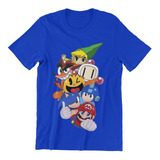 Polera Unisex Mario Bros Zelda Mega Man Algodon Estampado