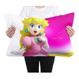 Cojin Almohada Princesa Peach Diseño Mario Bros Hogar Arte 