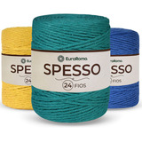 Kit 3 Maxi Barbantes Euroroma Spesso 24 Fios - 4/24 254m 1kg