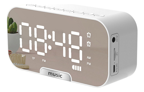 Despertador Radio Reloj Recargable Electrónico Bt & Alarm