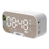 Despertador Radio Reloj Recargable Electrónico Bt & Alarm