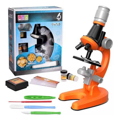 Microscopio Para Niños Aumento 1200x Kit De Experimento