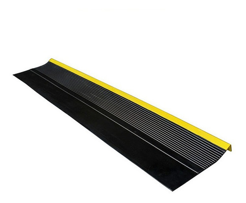 Grada Estriada Qrubber Negro Amarillo 121cm X 32 Cm X 5mm