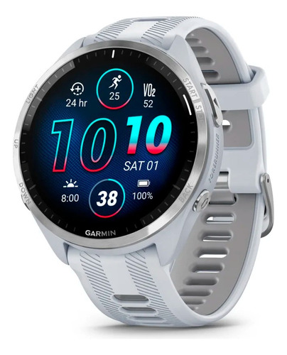 Smartwatch Forerunner 965 Reloj Garmin Tactil Amoled Mapa Color De La Malla Negro/gris Color Del Bisel Blanco