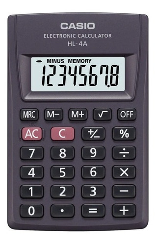 Calculadora  Casio Hl-4a 8 Dígitos De Bolsillo Original 