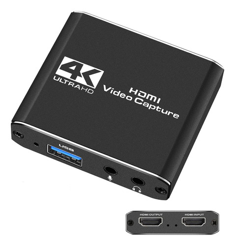 Capturadora Video Hdmi 4k 1080p Usb 3.0 Loop Bucle + Mic In