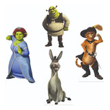 Shrek - 4 Displays Decorativos Para Fiesta Infantil