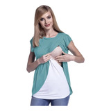 Polera Lactancia Maternidad Mara Manga Corta Menta