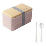 Lunchboxes Bentos Recipiente De Madera Japonesa De 2 Capas P