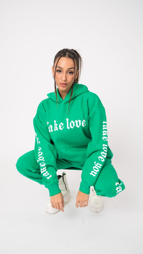 Buzo Oversized Mujer Hoddie Suelta Largo Estampas Canguro