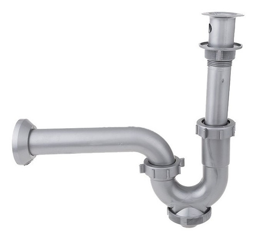 Trampa Cespol Con Registro Y Contra Lavabo P-b9001p Coflex Color Gris