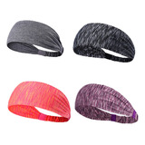4pk Cintillo Deportivo Diadema Fitness Headband Multicolores