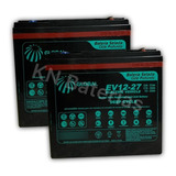 Kit 2 Bateria Gel 12v 20ah Ciclo Profundo 6-dzm-20 Ev12-20