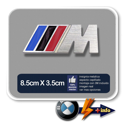 Insignia M.motorsport Para Bmw Aluminio Macizo Tuningchrome Foto 2