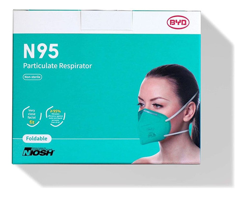 Byd Care N95 Respirator, 20 Pack With Individual Wrap, Breat