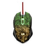 Mouse Urbano Labs Gamer Pro Con Luces Rgb - 3 Botones Negro