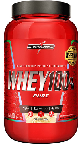 Whey Protein 100% Pure Integralmedica Pote 900gr - Original