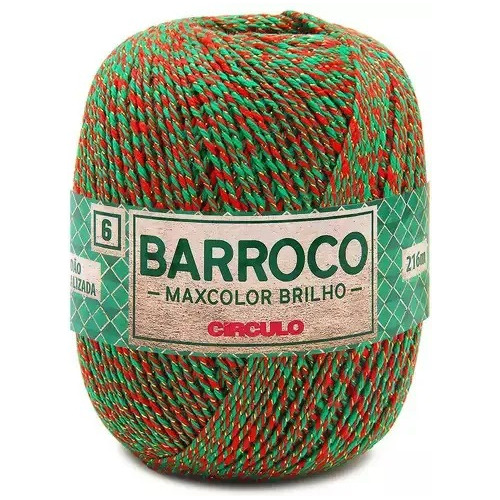 Kit 4un Barroco Maxcolor Brilho Natal - Círculo Número 6