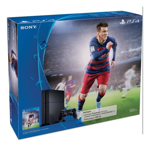 Playstation 4 Sony 500mb Fifa 16 Mod:cuh-1215a Negro