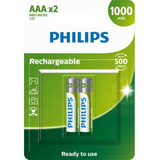 Pilha Recarregável Philips Aaa 1000mah R03b2rtu10/59 2 Un.