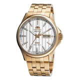 Relógio Orient Dourado Masculino Grande 469gp043f Aço Inox