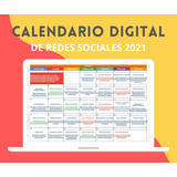 Calendar Digital Redes Sociales 2021 Contenidos Ideas