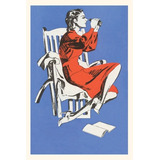 Libro Vintage Journal Woman With Binoculars - Found Image...