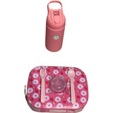 Set Lonchera Bento Box 4 Divisiones Hermetico Termo Infantil