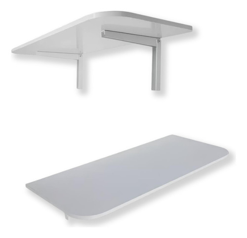 Mesa 90x40 Dobrável Parede Branco Cozinha Sala Apartamento 