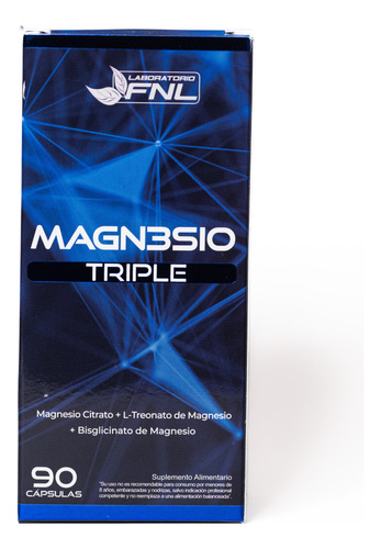 Triple Magnesio: Citrato +treonato + Bisglicinato 90 Cap Fnl