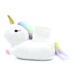 Pantunflas De Unicornio Andrea Niñas Comodas Blancas Peluche