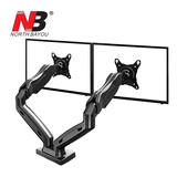 Soporte 2 Brazos Monitor Nb F160 Dos Pantallas Lcd Led 17-27