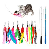 Jiaron Juguete De Plumas Para Gatos, 2 Juguetes Retractiles 