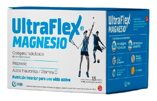 Colageno Hidrolizado Ultraflex Magnesio 15 Sobres De 14g